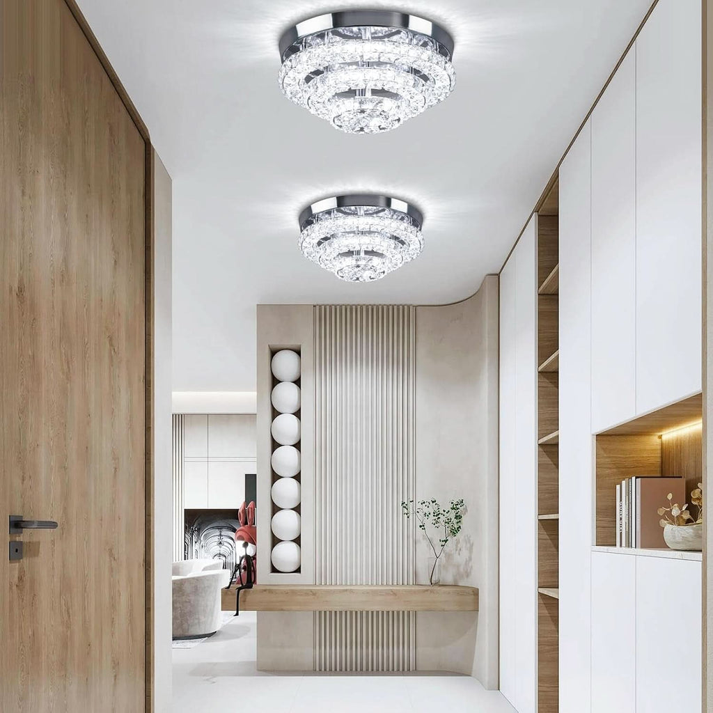 Homiqo Crystal – Kryształowa lampa sufitowa LED 30 cm, 6500K
