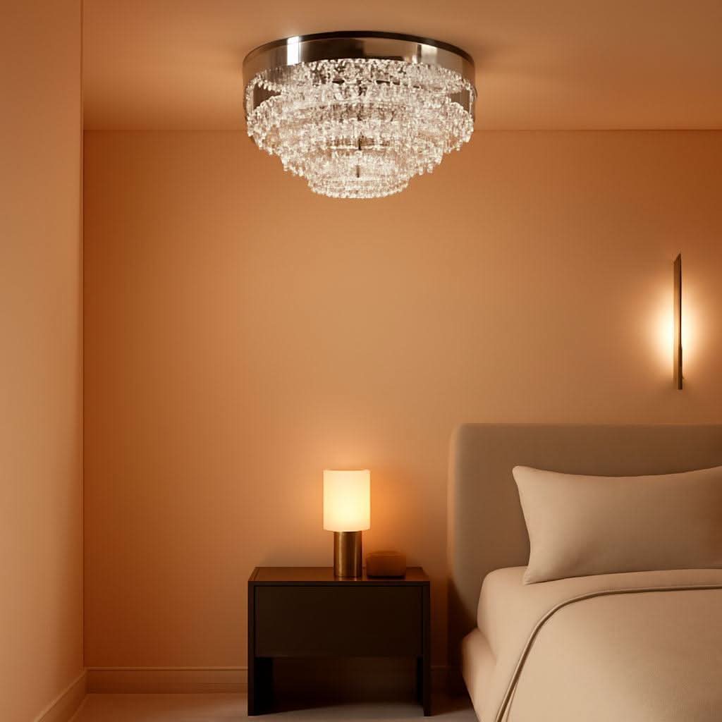 Homiqo Crystal – Kryształowa lampa sufitowa LED 30 cm, 6500K