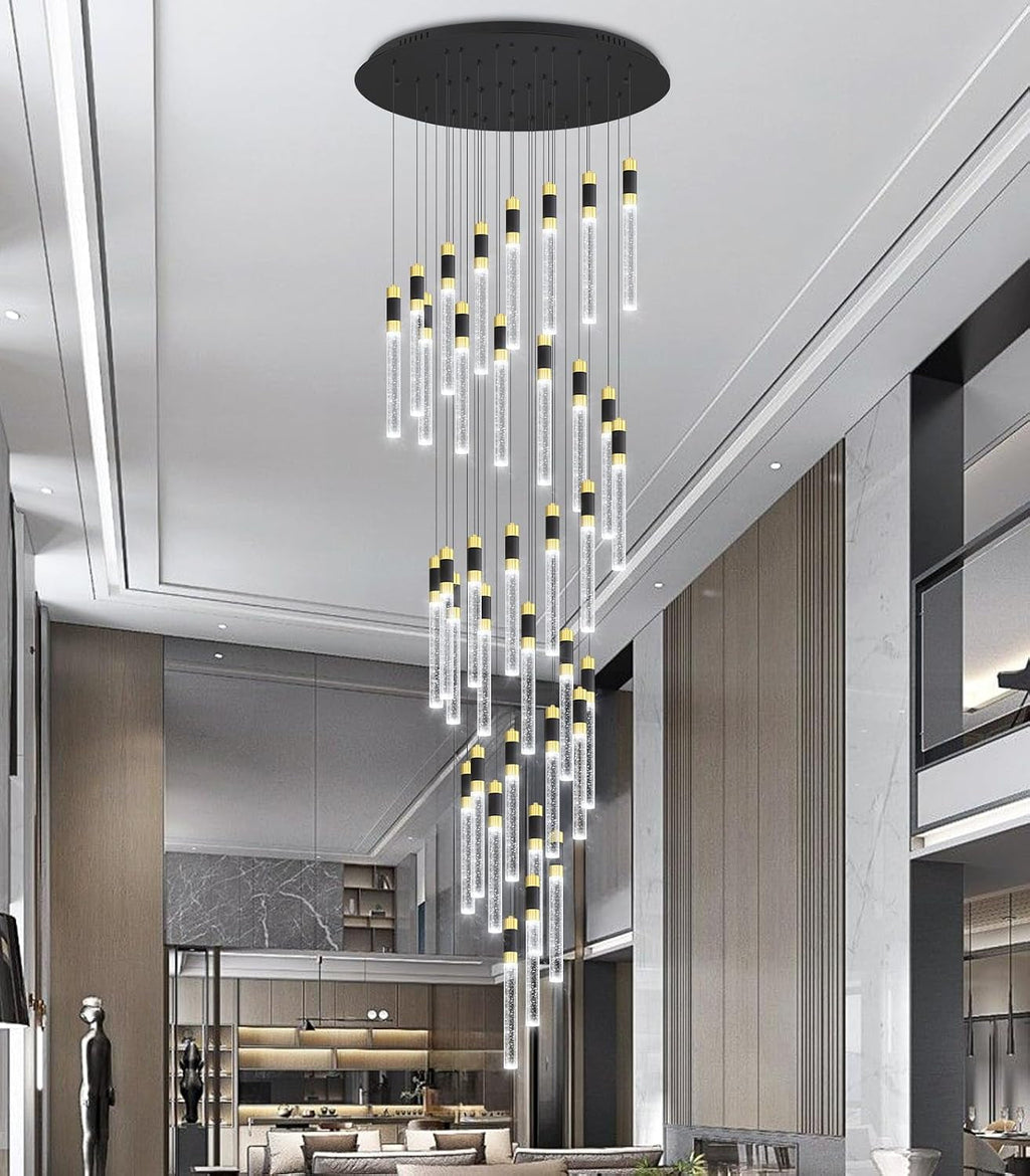 Homiqo Crystal Lux – Nowoczesny kryształowy żyrandol LED 32-punktowy z funkcją ściemniania
